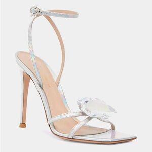 Gianvito Rossi - Jaipur Holographic Leather Embellished Ankle-Strap Sandals